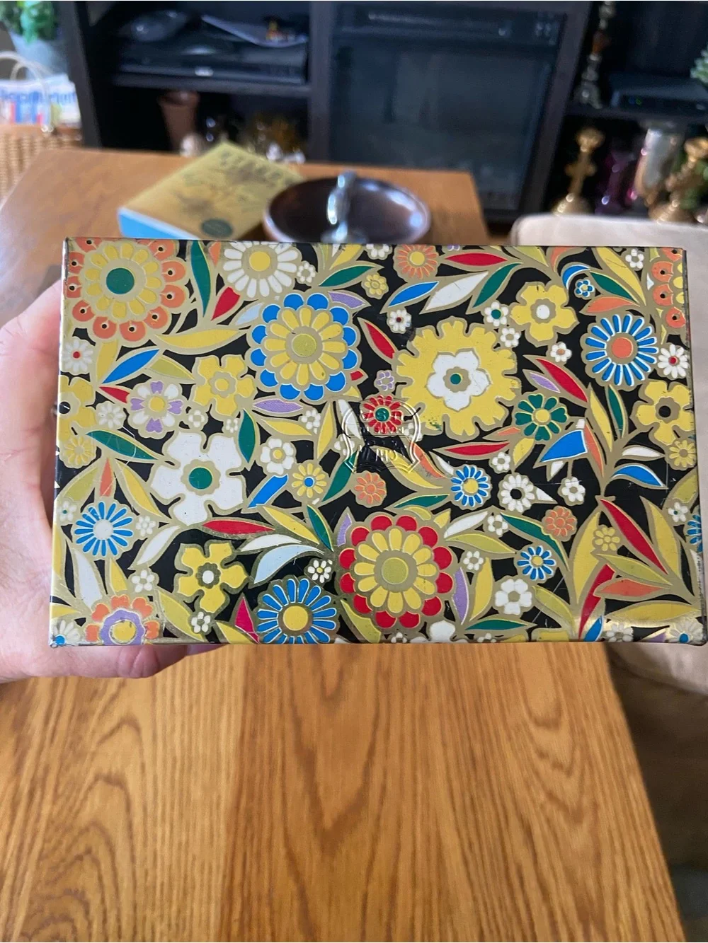 Vintage MCM J. Chein & Co. Flower Power Recipe Box